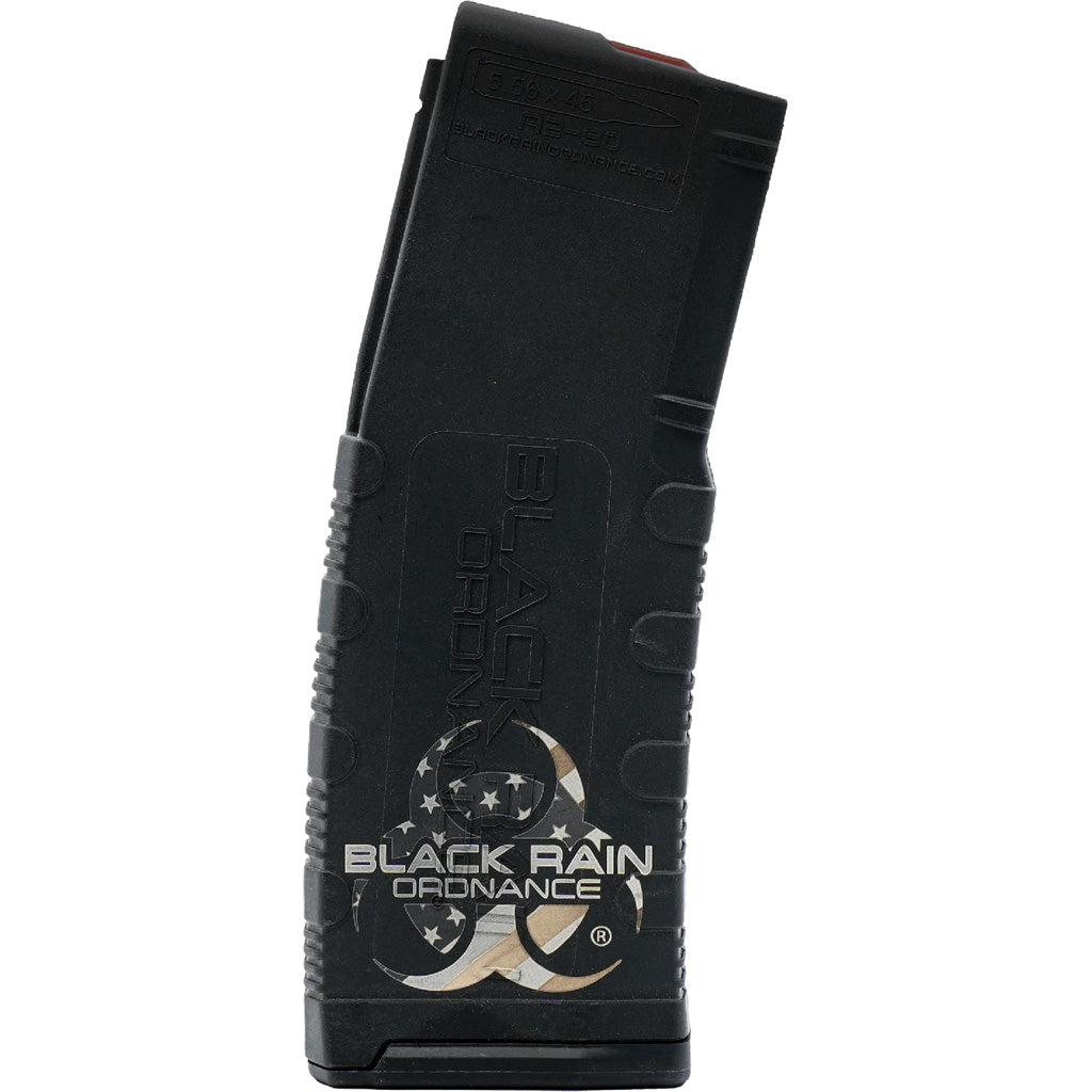Black Rain Ordnance AR15 30 rd. .223/5.56 Magazine with BRO Flag Laser Design