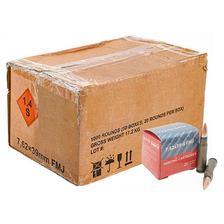 Century Arms BSP 7.62x39mm 122 grain Full Metal Jacket ammunition