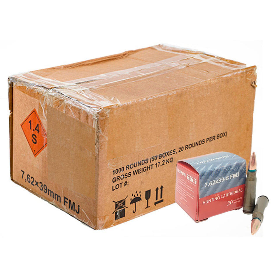 Century Arms BSP 7.62x39mm 122 grain Full Metal Jacket ammunition