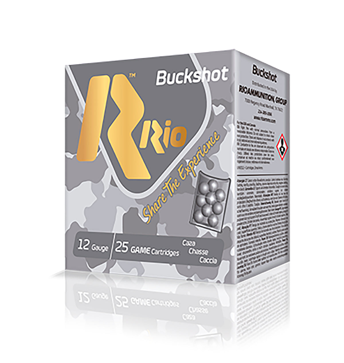 Rio Ammunition RB122725 Royal Buck 12Gauge 2.75" 4Buck Shot 25 Per Box/10 Case