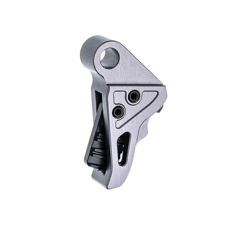 Tyrant CNC I.T.T.S 7075 Aluminum Gray/Black Trigger Fits Springfield Hellcat and Hellcat Pro