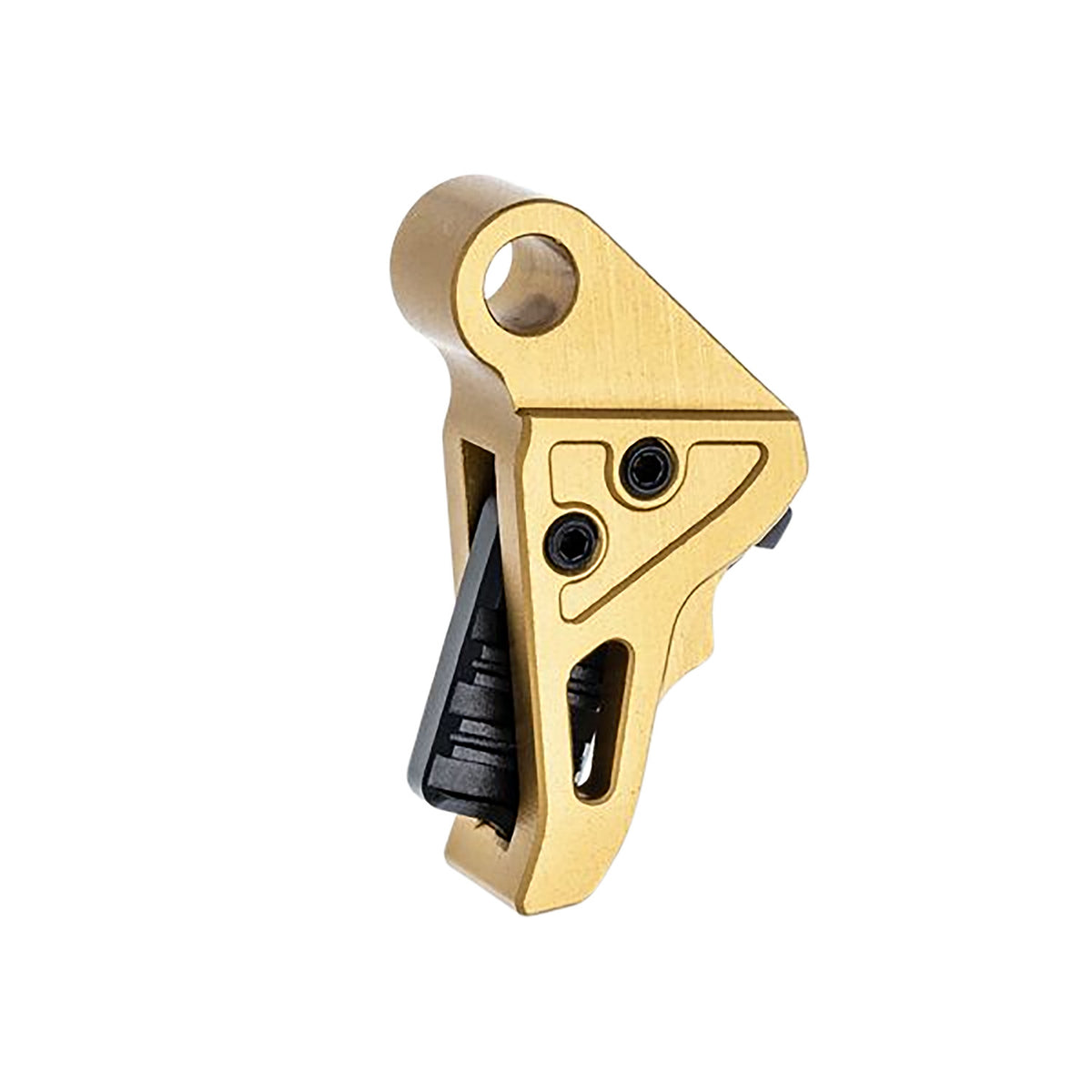 Tyrant CNC I.T.T.S Trigger Shoe Gold/Black Finish for Springfield Hellcat and Hellcat Pro