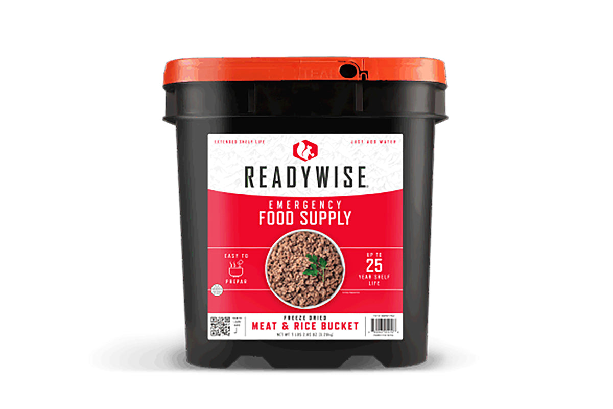 Wise Foods Meat and Rice Freeze Dried Emergency Meal Bucket 88 Servings RW07704