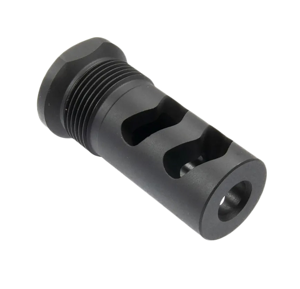 Wilson Combat Whisper 30 Cal Rapid-Thread Flat Back Muzzle Brake – 5/8"x24 Black Melonite
