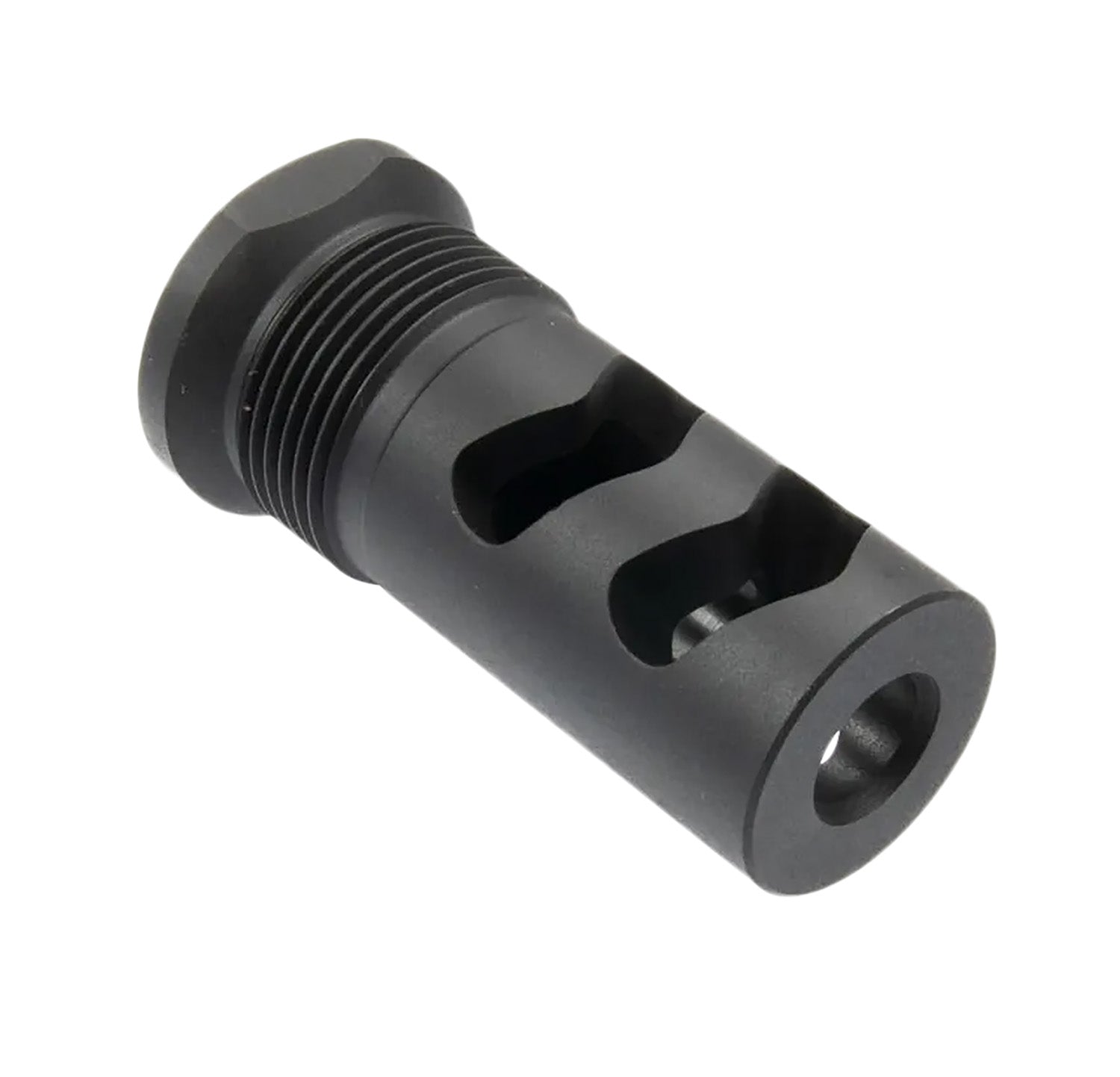 Wilson Combat Whisper 30 Cal Rapid-Thread Flat Back Muzzle Brake – 5/8"x24 Black Melonite
