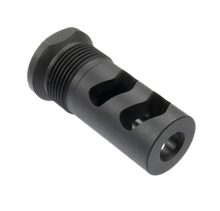 Wilson Combat Whisper 30 Cal Rapid-Thread Flat Back Muzzle Brake – 5/8"x24 Black Melonite