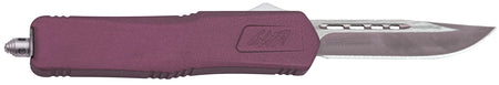 GLFA Medium OTF Knife by Great Lakes Firearms, 3.50" Steel Blade, Black Cherry Cerakote Aluminum Handle