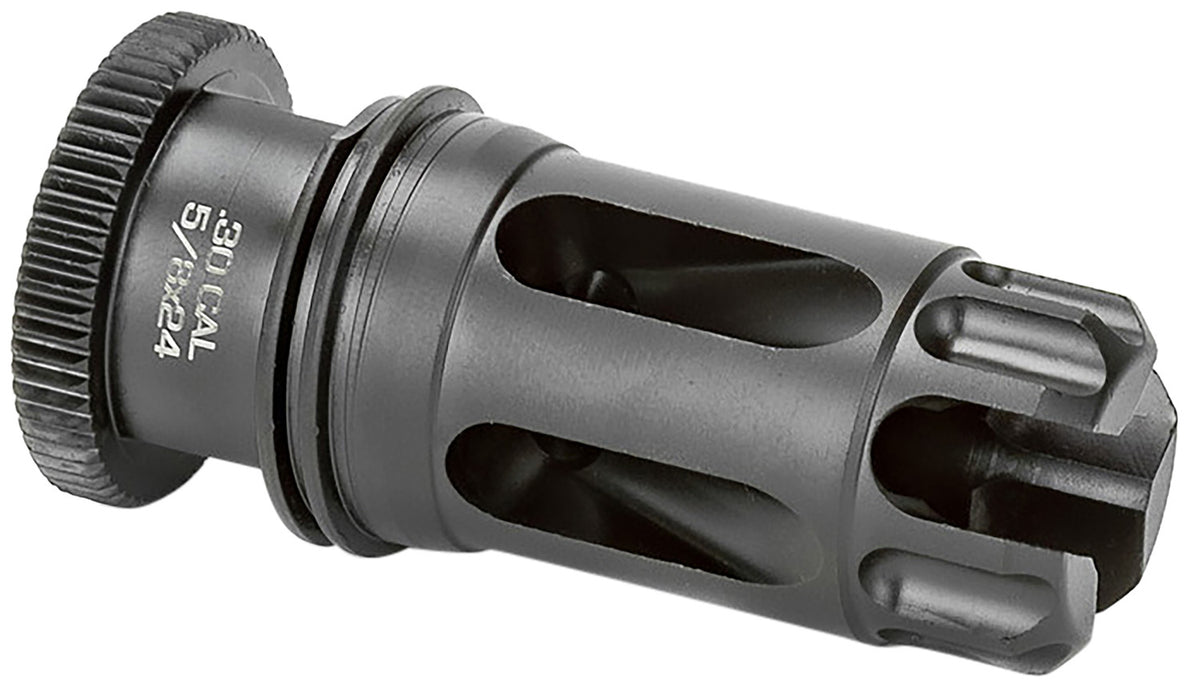 Griffin Armament Dual-Lok 30/7.62mm Flash Compensator Black QPQ Nitride 17-4PH Stainless 5/8"x24 Threads