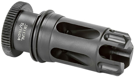 Griffin Armament Dual-Lok 30/7.62mm Flash Compensator Black QPQ Nitride 17-4PH Stainless 5/8"x24 Threads