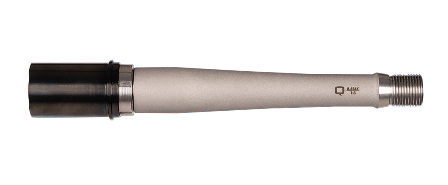 Q LLC Fixed Barrel Assembly 8.6 Blackout 8" Bead Blasted Stainless Steel Matte Finish