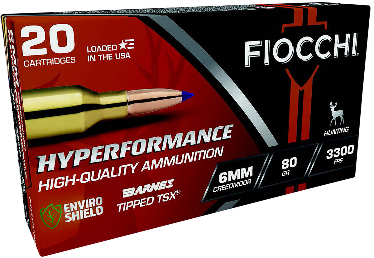 Fiocchi  6mm Creedmoor 80 grain Lead Free Ballistic Tip ammunition