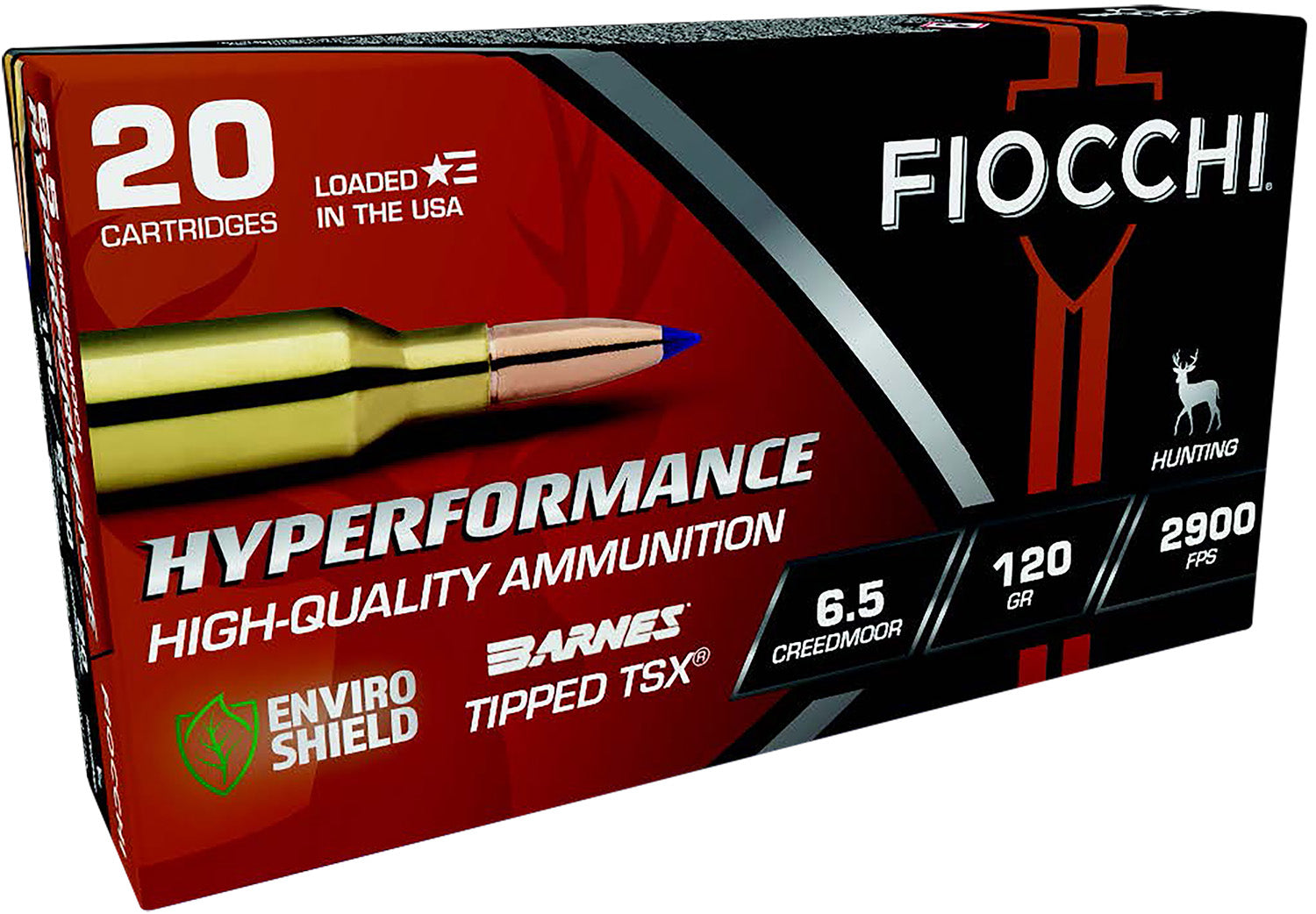 Fiocchi Hyperformance Hunt 6.5mm Creedmoor 120 grain Lead Free Ballistic Tip ammunition