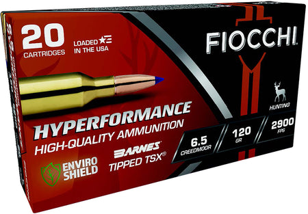 Fiocchi Hyperformance Hunt 6.5mm Creedmoor 120 grain Lead Free Ballistic Tip ammunition