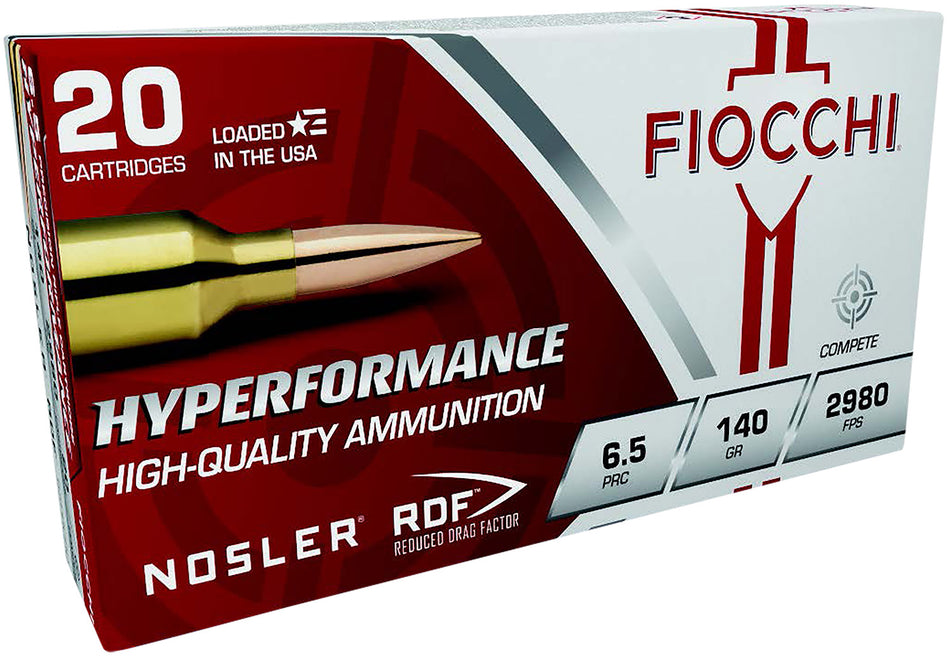 Fiocchi Hyperformance Match 6.5 PRC 140 grain Jacketed Hollow Point ammunition