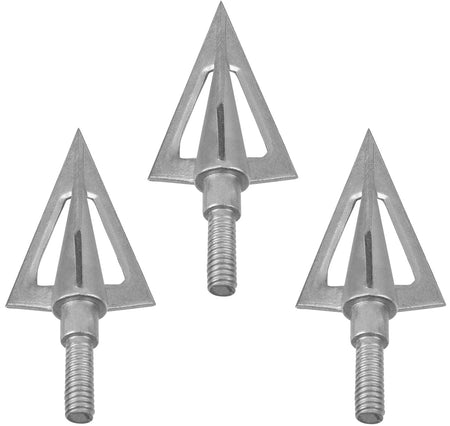 Allen Ion Gray Fixed Blade 100gr Broadhead 1-Inch Cutting Diameter Pack of 3