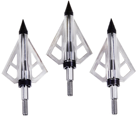 Allen Optimus Broadhead Stainless Steel Low-Profile Blades Silver 3-Pack