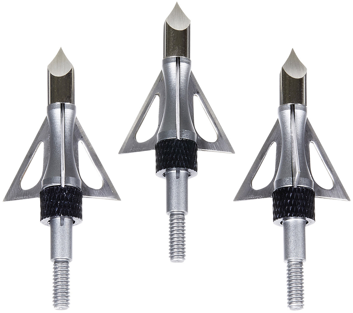 Allen Impact Fixed Blade Broadhead Aircraft Aluminum Ferrule Stainless Steel 3 Pack
