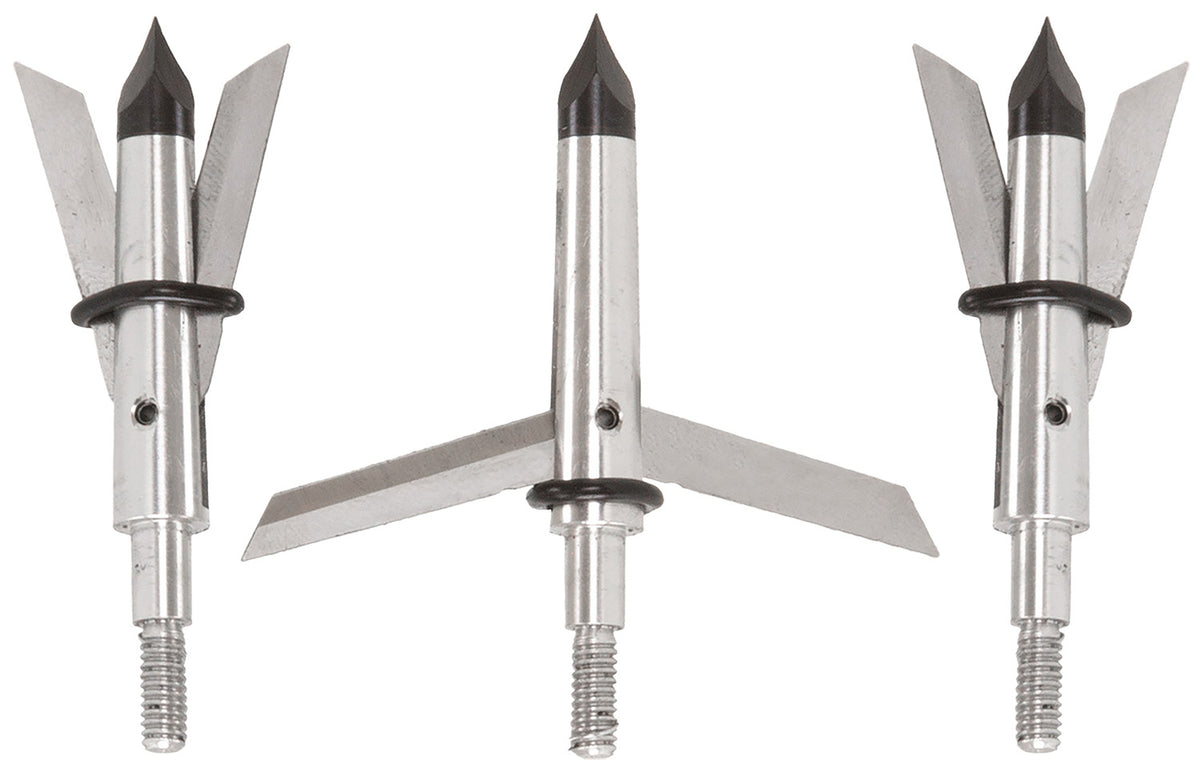 Allen Tomahawk Rear-Deploy Expandable Broadhead Stainless Steel Blades Silver 3-Pack