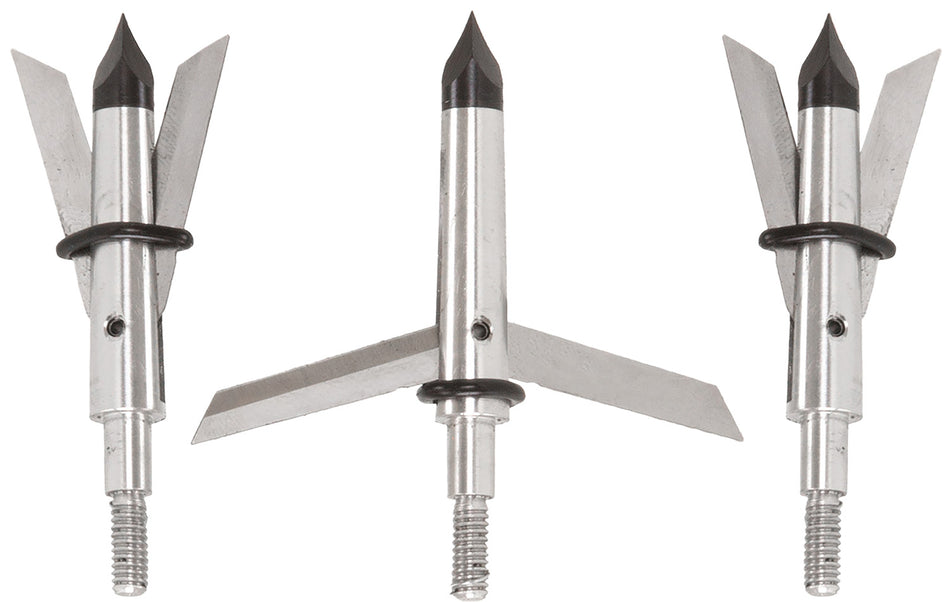 Allen Tomahawk Rear-Deploy Expandable Broadhead Stainless Steel Blades Silver 3-Pack