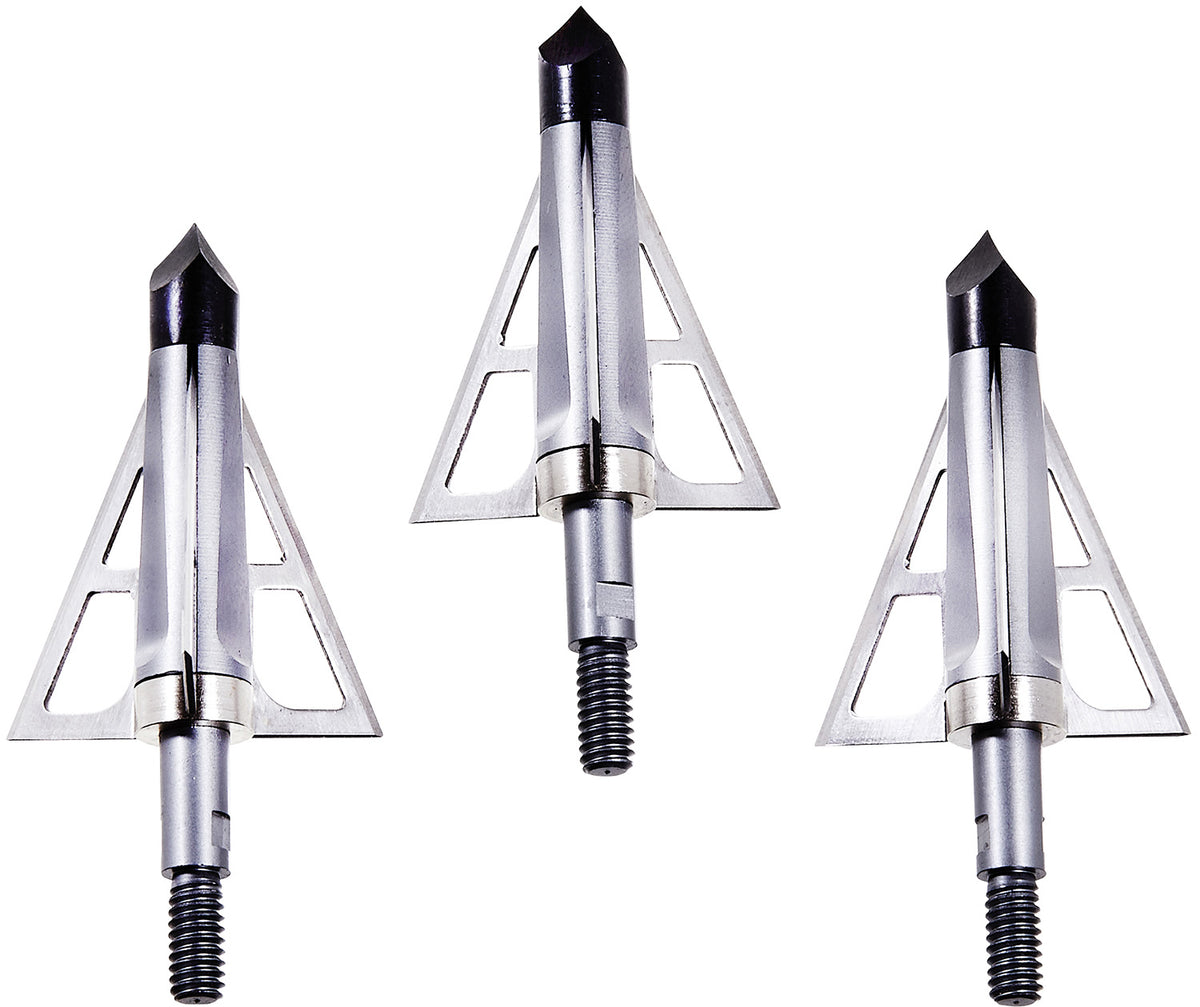 Allen CX Terminus 100-Grain 3-Blade Crossbow Broadhead Aluminum Ferrule Silver 3-Pack