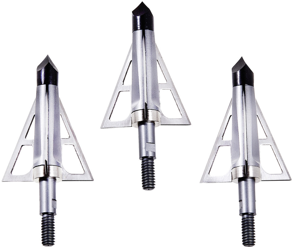Allen CX Terminus 100-Grain 3-Blade Crossbow Broadhead Aluminum Ferrule Silver 3-Pack