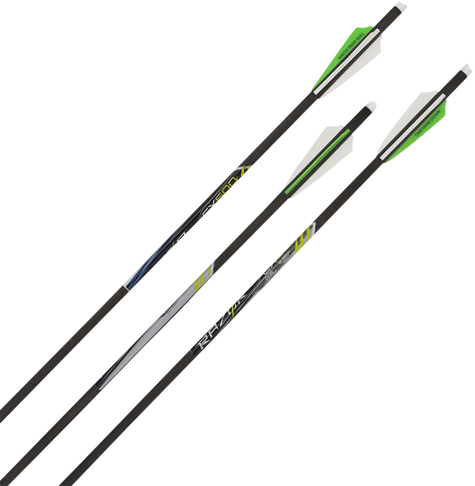 Allen CX600 Crossbow Bolts Carbon Fiber .006 Straightness 20" Black 3-Pack