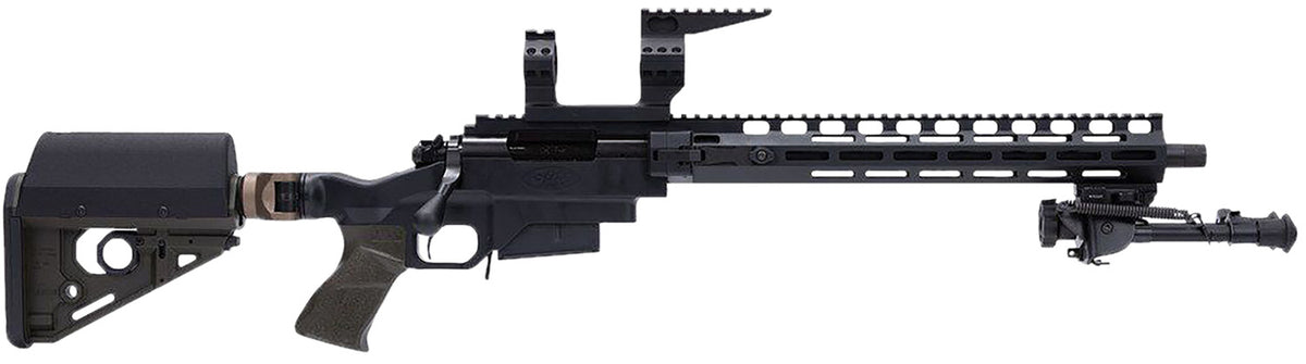 Larue Tactical LTBCSIETE308W OD Green 308 Win 5+1 Match Grade Threaded Barrel, 15" M-LOK Handguard, Black Picatinny Rail Receiver, Adj RAT OD Green Stock, A-PEG OD Green Grip, Briefcase, Bipod