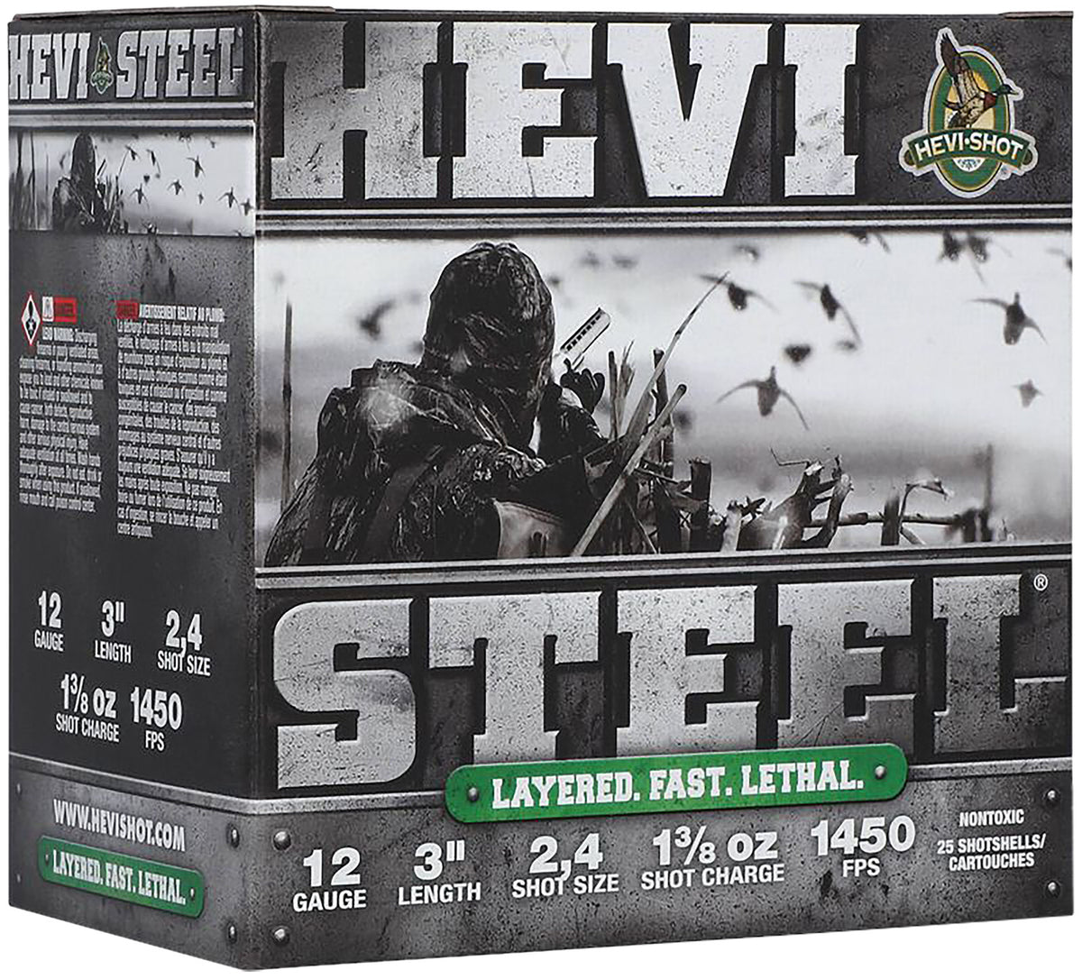 HEVI-Shot  Shotgun Ammo 12 Gauge 3 in 1-3/8 oz #2 / 3