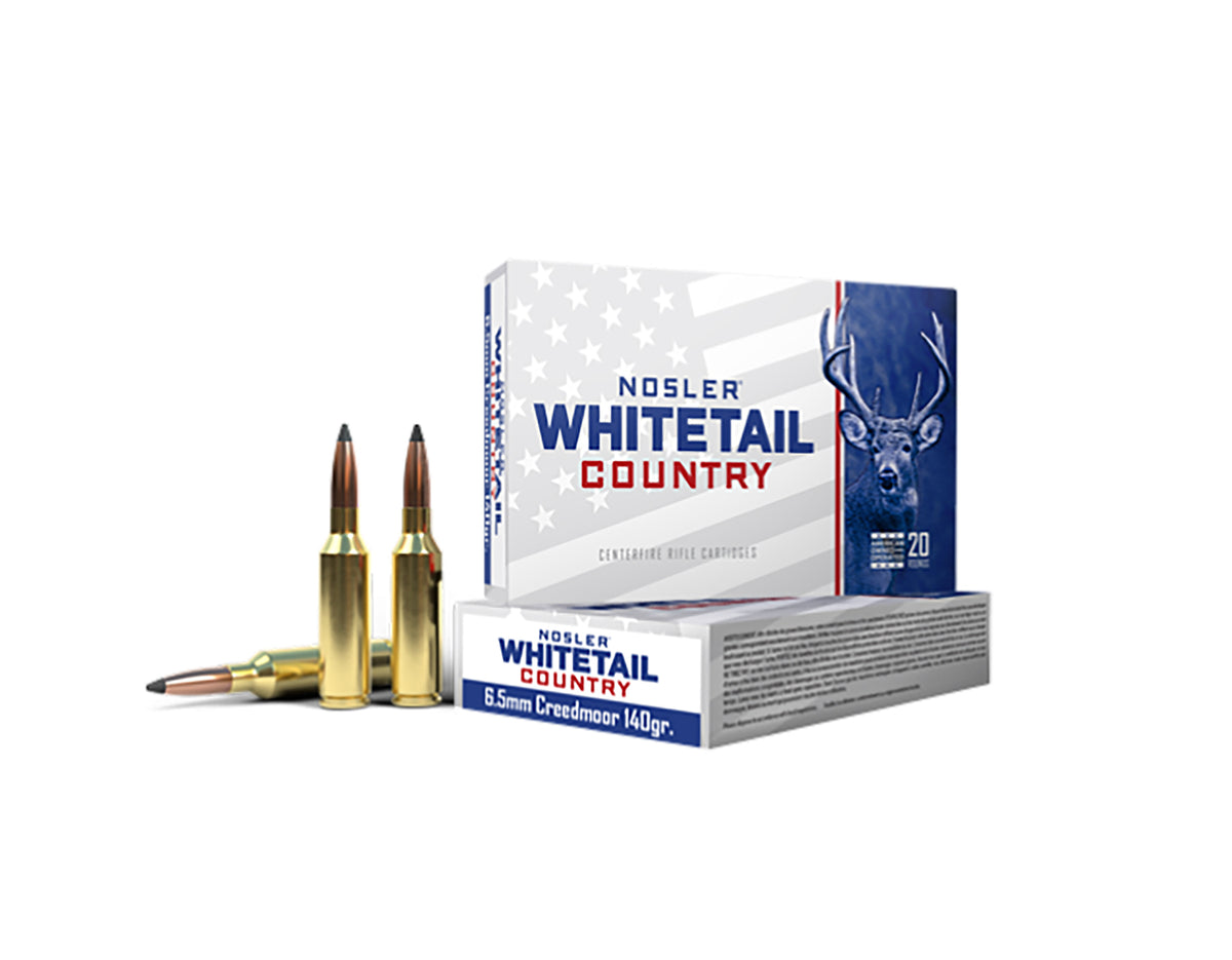 Nosler Whitetail Country 6.5mm Creedmoor 140 grain Boat Tail Spire Point ammunition