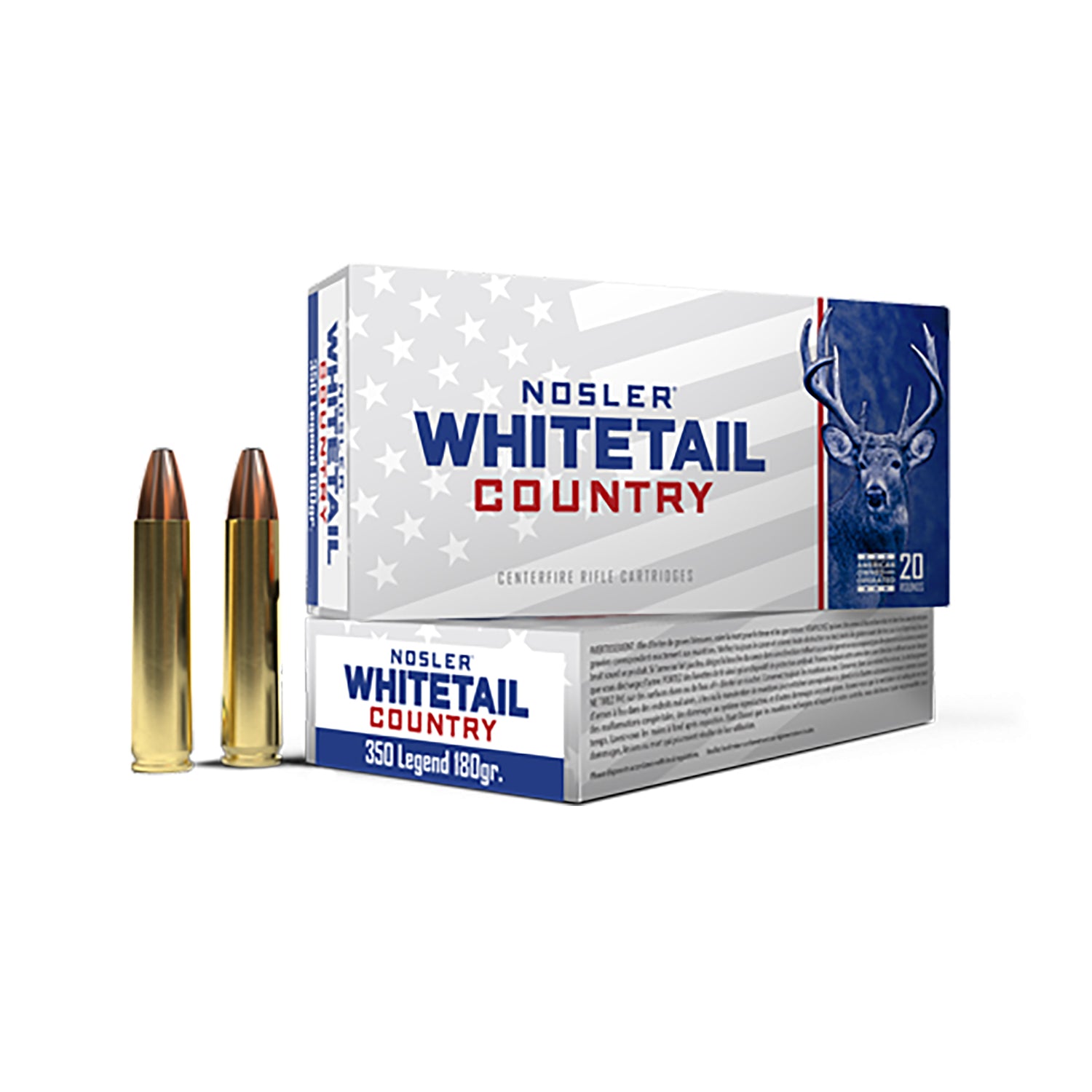 Nosler  .350 Legend 180 grain Lead Flat Nose ammunition