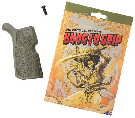 Die Free Co Kung Fu Grip Olive Drab AR15/M4/AR10/SR25 Nylon Pistol Grip