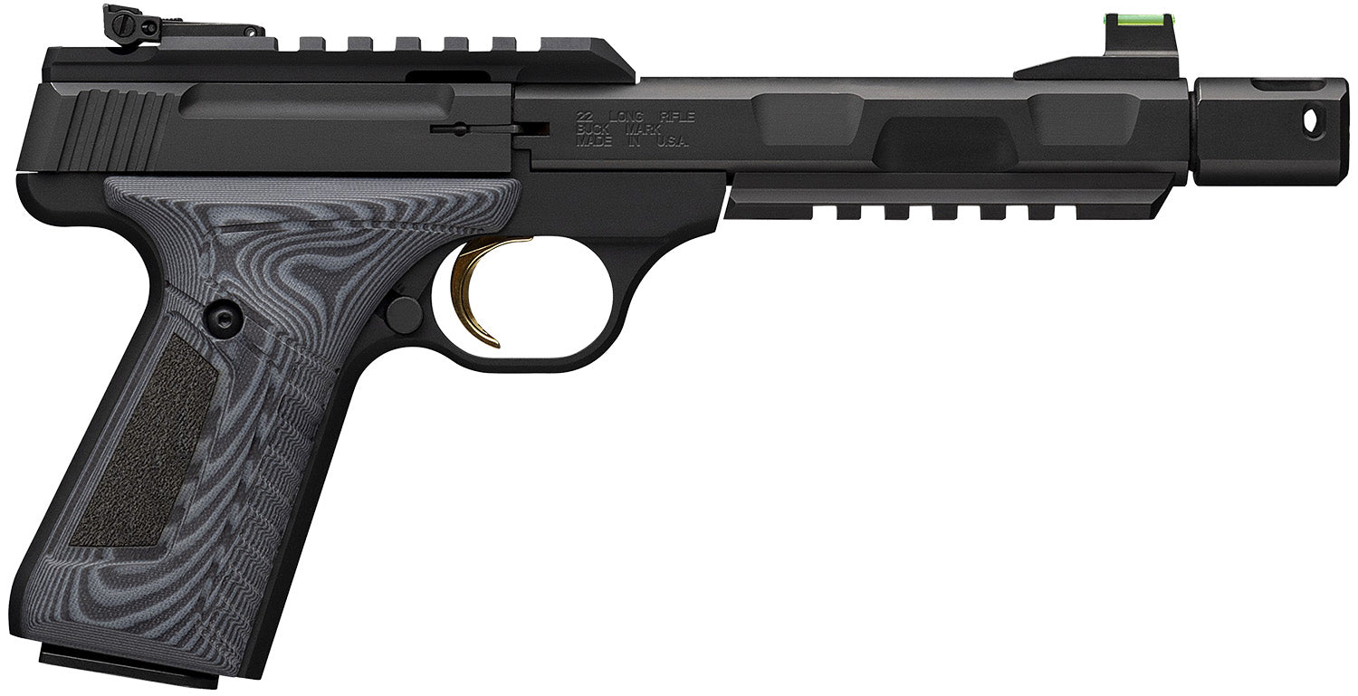Browning 051597490 Buck Mark Contour Pro 22 LR 10+1 5.90" Matte Black Gray/Black G-10 Grip