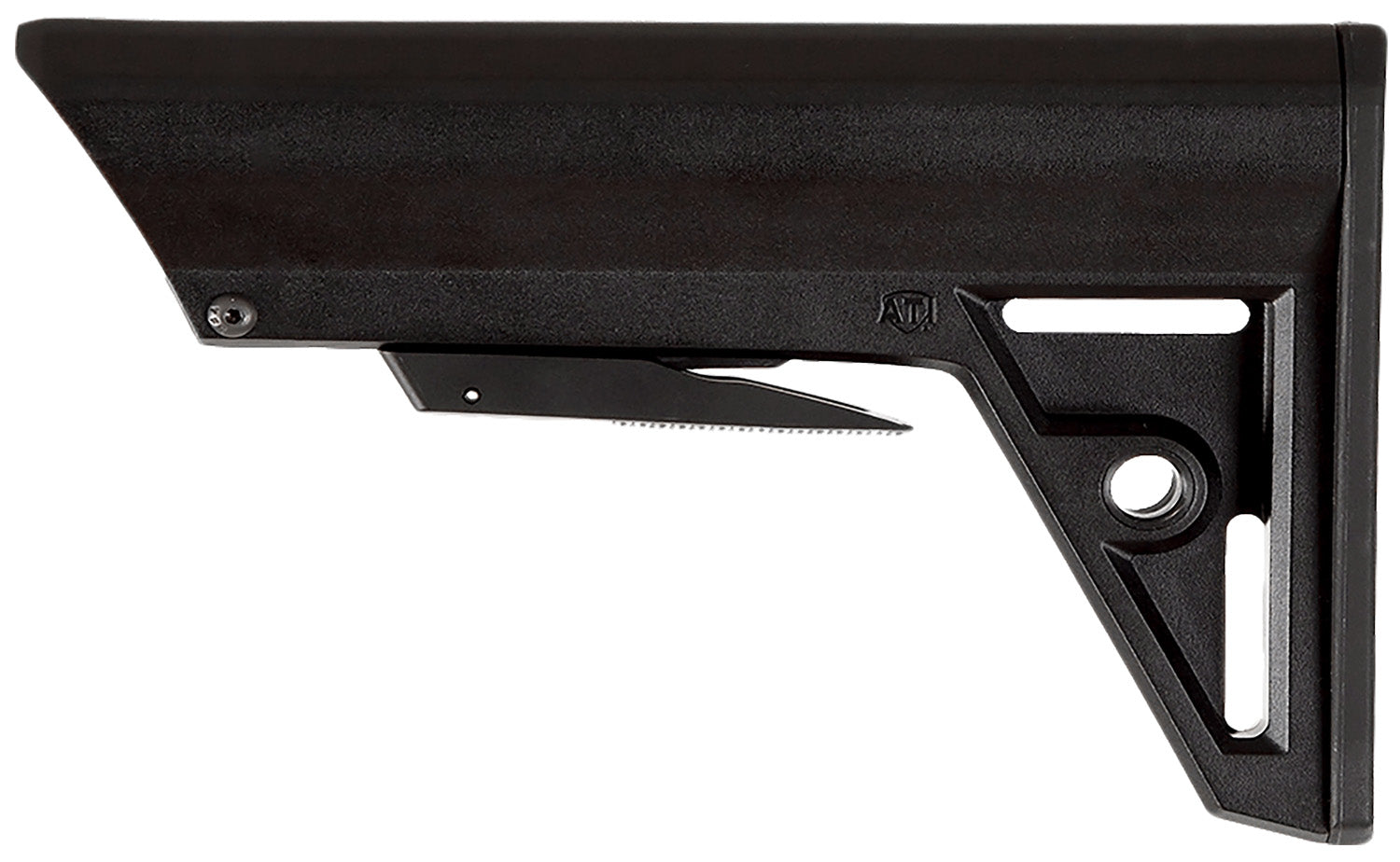 ATI GEN2 M4 Style Lightweight Adjustable Black Polymer Buttstock for AR-15 and AR-10