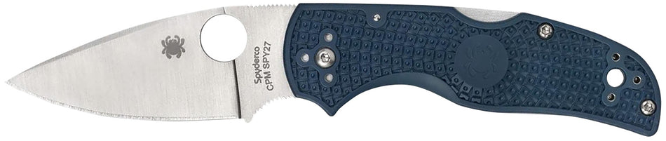 Spyderco C41PCBL5 Native 5 Lightweight 2.95" Folding Back Lock Knife CPM SPY27 Blade Cobalt Blue FRN Handle w/ Clip