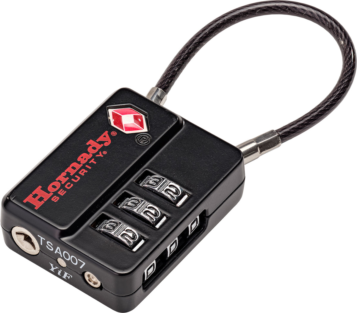 Hornady Flex Micro TSA Approved Combination Cable Lock Black Aluminum