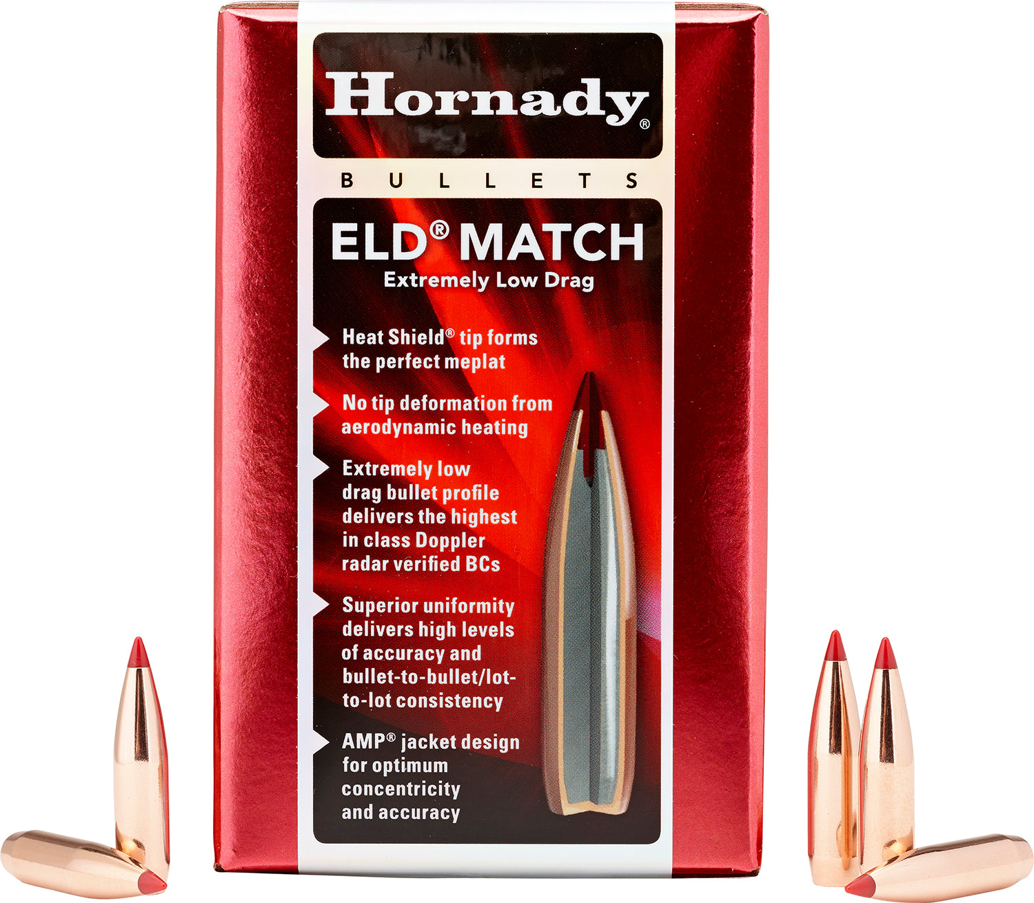 Hornady 6.5mm .264 140gr ELD Match Reloading Bullets 500-Count