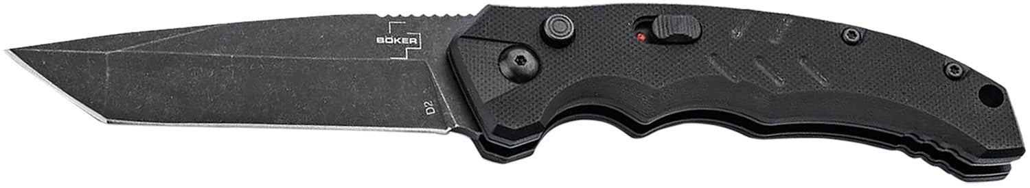 Boker Plus Intention II EDC Folding Tanto 3.07" D2 Blade Black G10 Handle Push Button