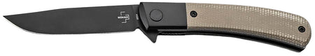 Boker Plus 01BO931 Slim Gentleman Pocket Knife 2.95" Black Nitro-V Blade Green Micarta Handle