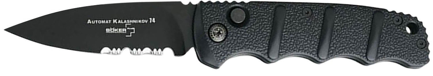 Boker 01KALS100 Kalashnikov 3.35" Drop Point Serrated D2 Blade Aluminum Handle Pocket Knife