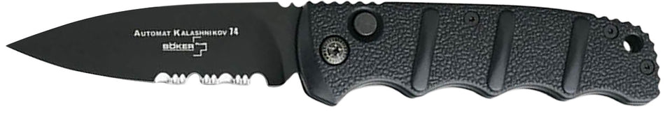 Boker 01KALS100 Kalashnikov 3.35" Drop Point Serrated D2 Blade Aluminum Handle Pocket Knife