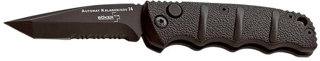 Boker 01KALS98 Kalashnikov 2.52" Tanto Plain D2 Steel Black Aluminum Handle Folding Knife