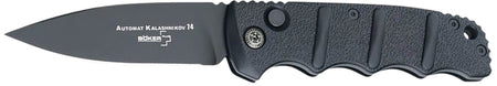 Boker 01KALS99 Kalashnikov 3.35" Plain D2 Blade Automatic Black Aluminum Handle Pocket Knife