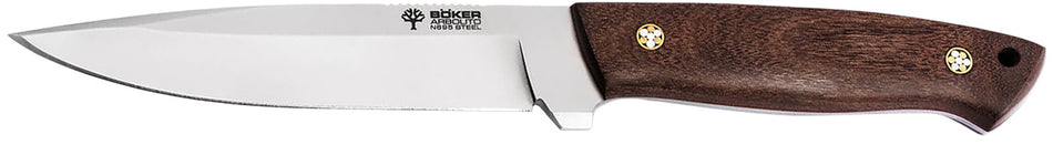 Boker Arbolito 02BA303G Relincho 5.04" Plain N695 Blade Mosaic Pin Guayacan Ebony Handle Fixed Knife