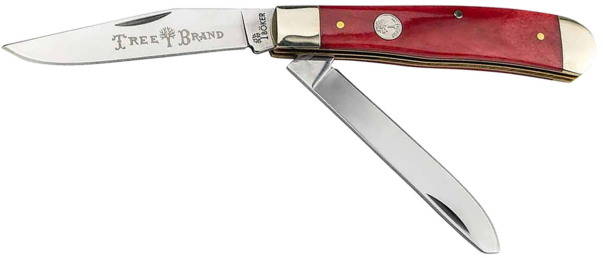 Boker Traditional Series Trapper 110830 D2 Plain Blade Smooth Red Bone Handle