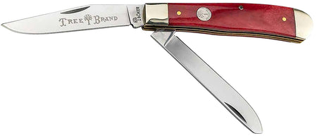 Boker Traditional Series Trapper 110830 D2 Plain Blade Smooth Red Bone Handle