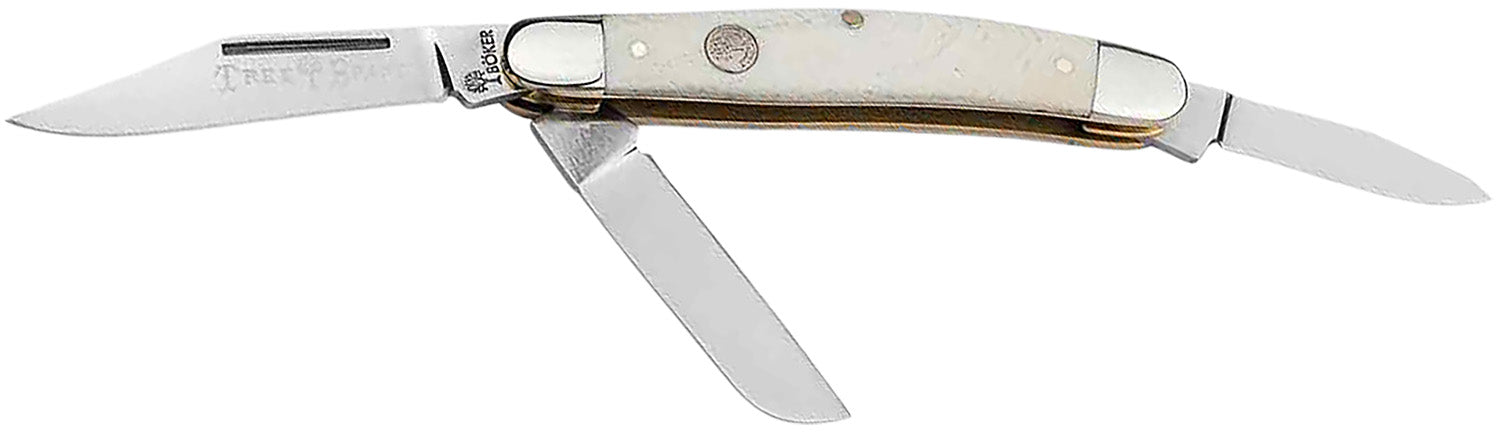 Boker Traditional Series Stockman 110854 Medium D2 Blade Smooth White Bone Handle