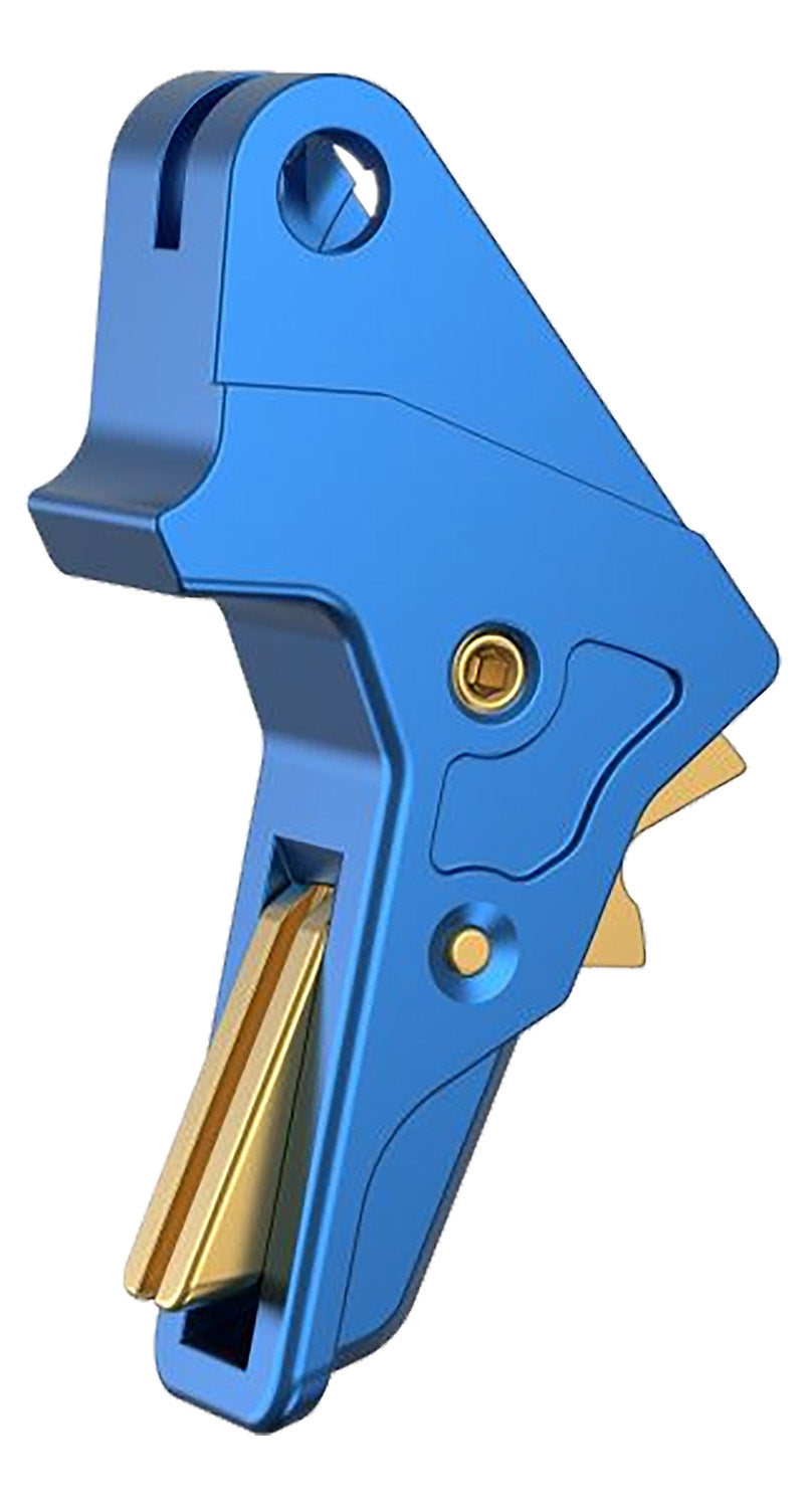 Tyrant CNC Blue and Gold M&P Trigger Fits Smith and Wesson Full-Size Compact