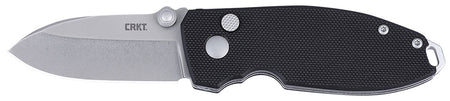 CRKT SQUID EDC Folder Model 2474, 2.27" Stonewashed D2 Steel Blade, Black G10 Handle