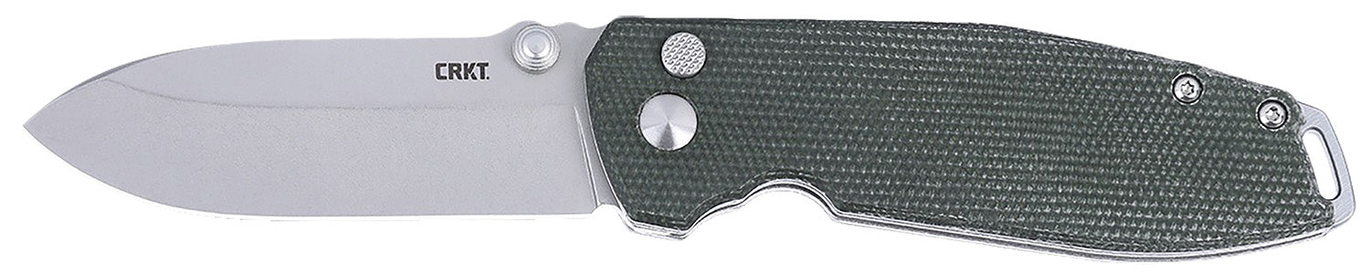 CRKT Squid XM 2.95" Stonewashed D2 Steel Folding Pocket Knife Green Micarta Handle 2495GR
