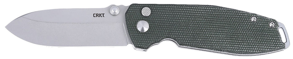CRKT Squid XM 2.95" Stonewashed D2 Steel Folding Pocket Knife Green Micarta Handle 2495GR